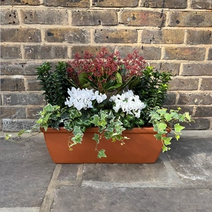 The Deluxe White Winter Festive Roma Planter - image 1