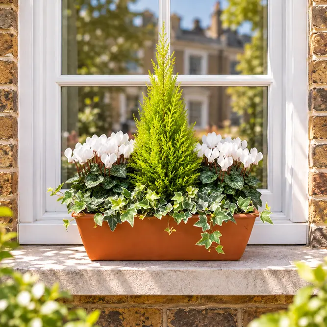 The Deluxe White Winter Festive Roma Planter - image 2