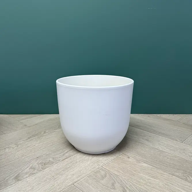 Tusca White Plant Pot (D18.5cm x H19.5cm) - image 1