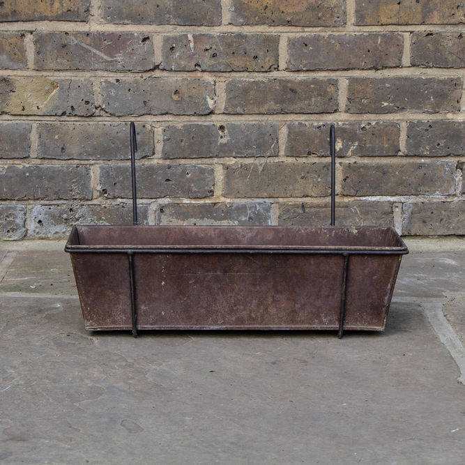 Vigga Trough Balcony Planter - Rustic Brown - 50cm - image 2