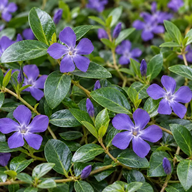 Vinca minor 'Verino' (Pot Size 2L) Purple Periwinkle - image 1