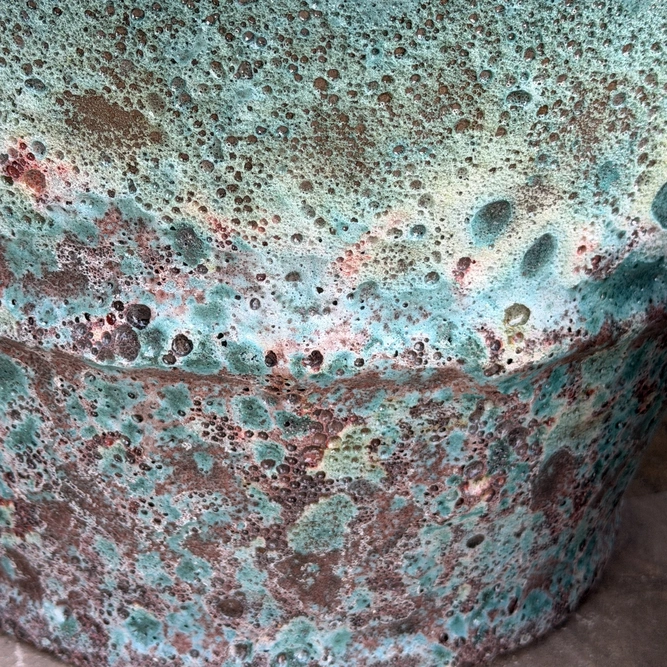 Volcano Coni Green Planter (D25cmxH18cm) Handmade Outdoor Plant Pot - image 3