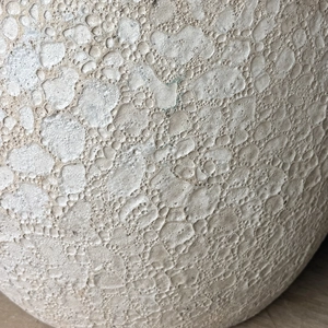 Volcano Egg White Planter (D30cmxH24cm) Handmade Outdoor Plant Pot - image 3