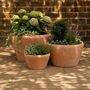 Whitby Terracotta Planter (D50x50x30cm) Handmade Outdoor Planter - image 2