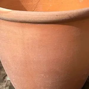Whitewash Bowl Rim (D30xH25cm) Terracotta Planter - image 4