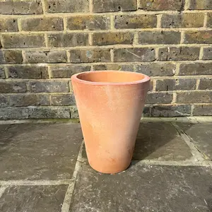 Whitewash Tall Taper (D26xH32cm) Terracotta Planter - image 3