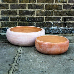 Whitewash Terracotta Bowl Annalise (D33x12cm) Outdoor Plant Pot - image 1