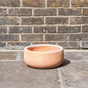 Whitewash Terracotta Handmade Bowl Planter (D33cm x H15cm) Outdoor Plant Pots - image 2
