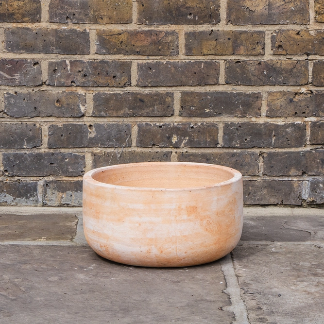 Whitewash Terracotta Handmade Bowl Planter (D38cm x H20cm) Outdoor Plant Pot - image 2