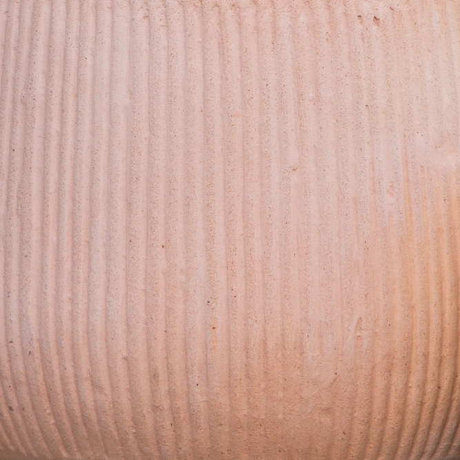 Whitewash Terracotta Cauldron Rib Planter (D40cm x H32cm) Handmade Outdoor Plant Pot - image 3