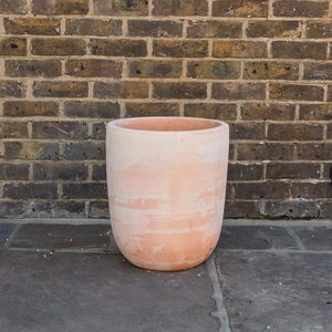 Whitewash Terracotta Handmade Bullet Planter (D41cm x 47cm) Outdoor Plant Pot - image 6