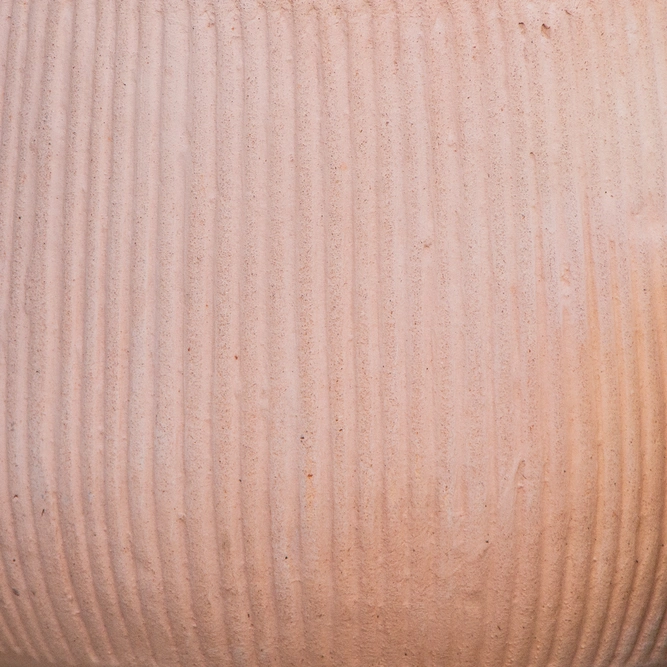 Whitewash Terracotta Handmade Cauldron Rib Planter (D20cm x H17cm) Outdoor Plant Pot - image 4