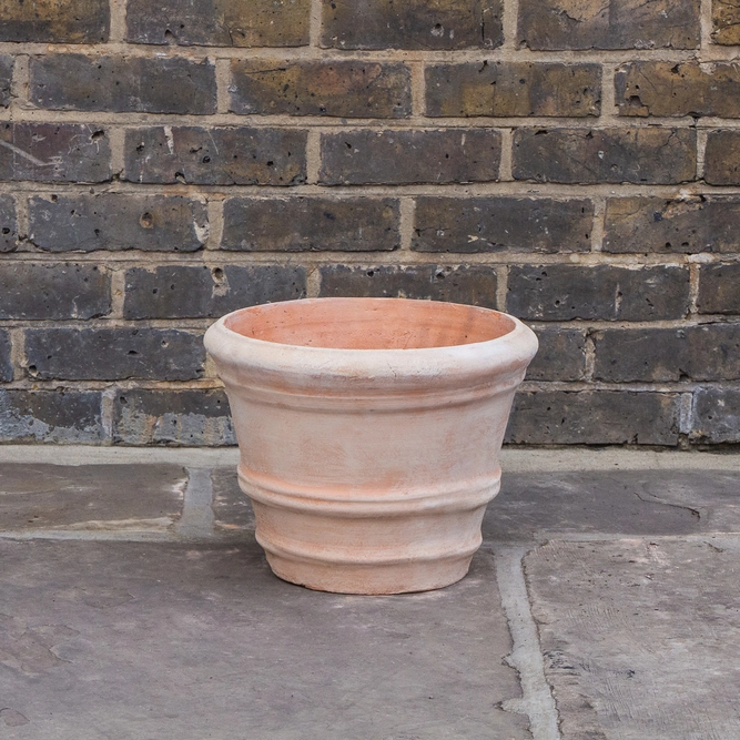 Whitewash Terracotta Handmade Coni Planter (Pot Size D34cm x H26cm) Outdoor Plant Pot - image 2