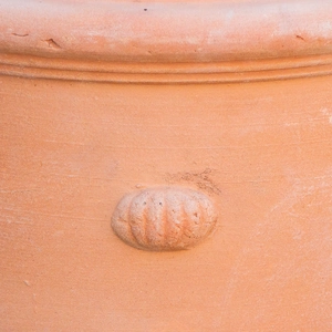 Whitewash Terracotta Handmade Cylinder Ears Planter (D21cm x H16cm) Outdoor Plant Pot - image 3