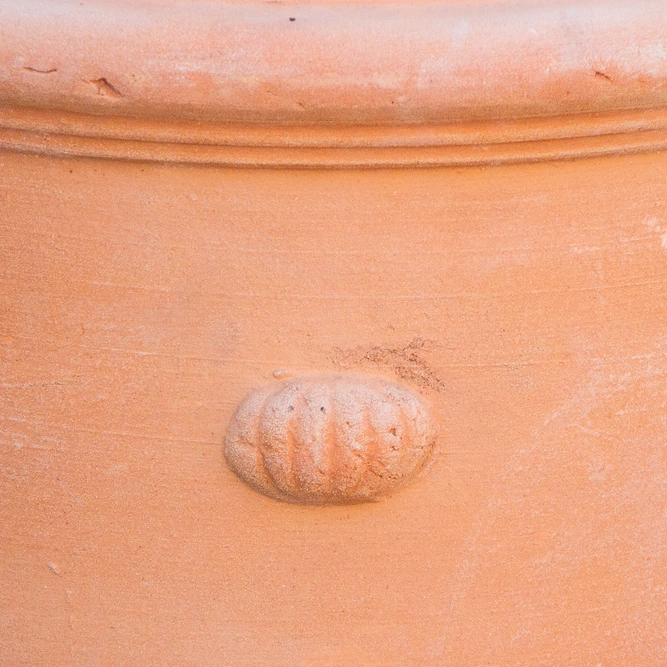 Whitewash Terracotta Handmade Cylinder Ears Planter (D50cm x 35cm) Outdoor Plant Pot - image 3