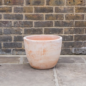 Whitewash Terracotta Handmade Egg Planter (D40cm x H33cm) Outdoor Plant Pot - image 2