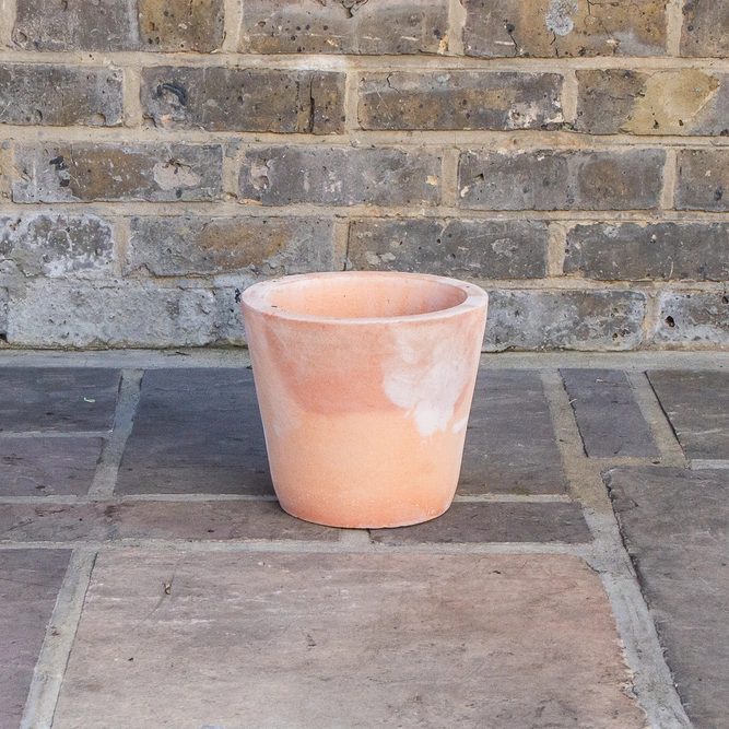 Whitewash Terracotta Handmade Plain Coni Planter (D22cm x H20cm) Outdoor Plant Pot - image 2