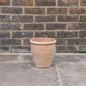 Whitewash Terracotta Handmade Stan A2 Planter (D26cmxH26cm) Outdoor Plant Pot - image 2