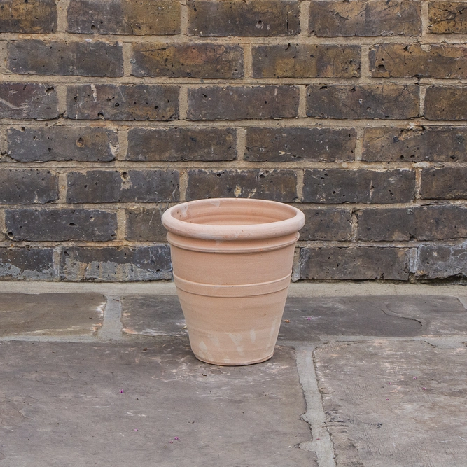Whitewash Terracotta Handmade Stan RIng Planter (D24cm x H23cm) Outdoor Plant Pot - image 2