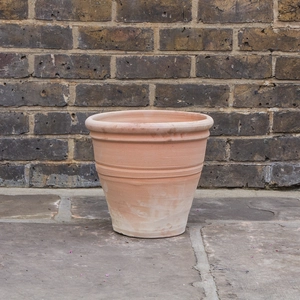 Whitewash Terracotta Handmade Stan RIng Planter (D30cm x H29cm) Outdoor Plant Pot - image 2