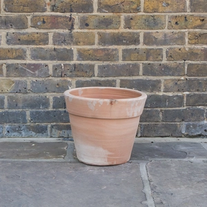 Whitewash Terracotta Handmade Stan Wide Planter  (D38cm x H33cm) Outdoor Plant Pot - image 2