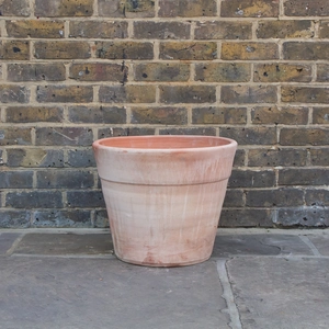 Whitewash Terracotta Handmade Stan Wide Planter (D47cm x H39cm) Outdoor Plant Pot - image 2