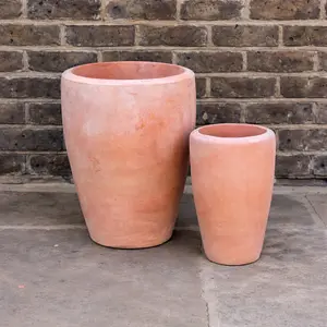Whitewash Terracotta Planter - Abrielle Handmade Outdoor Pot