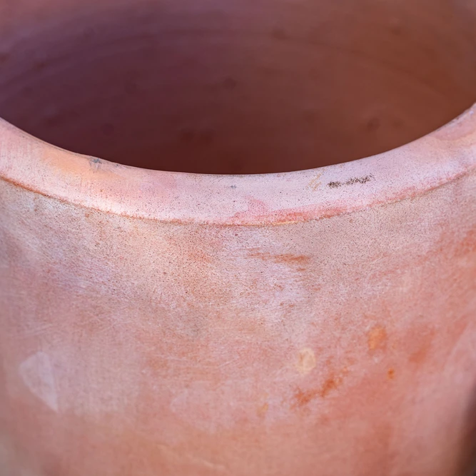 Whitewash Terracotta Planter - Abrielle (D20xH28cm) Handmade Outdoor Pot - image 2