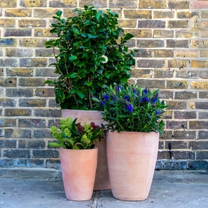 Whitewash Terracotta Planter - Colburn (D43xH48cm) Handmade Outdoor Pot - image 3