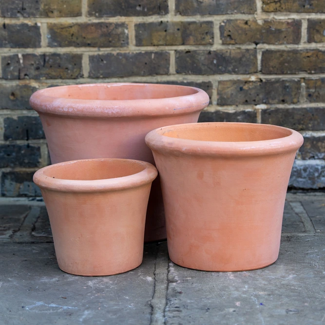 Whitewash Terracotta Planter - Cortona (D43xH35cm) Handmade Outdoor Pot - image 1