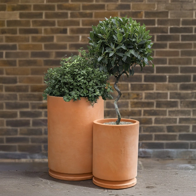 Whitewash Terracotta Planter Posada (D46x66cm) Handmade Outdoor Plant Pot - image 2