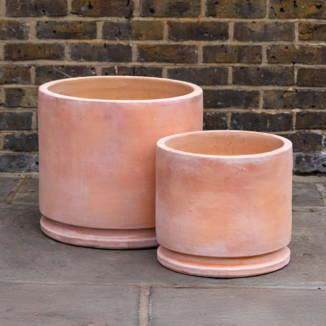 Whitewash Terracotta Planter Sombra (D50x45cm) Handmade Outdoor Plant Pot - image 1