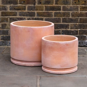 Whitewash Terracotta Planter Sombra (D50x45cm) Handmade Outdoor Plant Pot - image 1