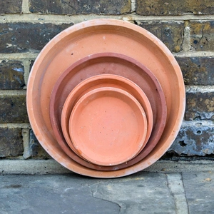 Whitewash Terracotta Saucer - Alicia (D19cm) Outdoor Pot Saucer