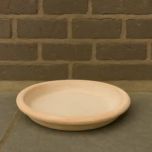 Whitewash Terracotta Saucer Large (D43cm) Handmade Outdoor Plant Pot Saucer - image 2