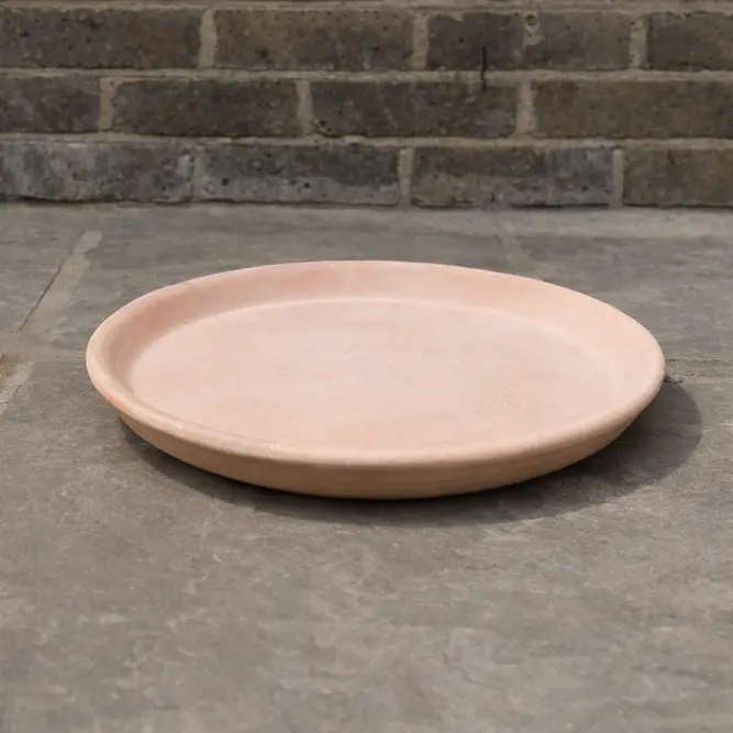 Whitewash Terracotta Saucer Large (D43cm) Handmade Outdoor Plant Pot Saucer - image 2