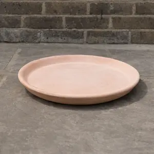 Whitewash Terracotta Saucer Large (D43cm) Handmade Outdoor Plant Pot Saucer - image 2
