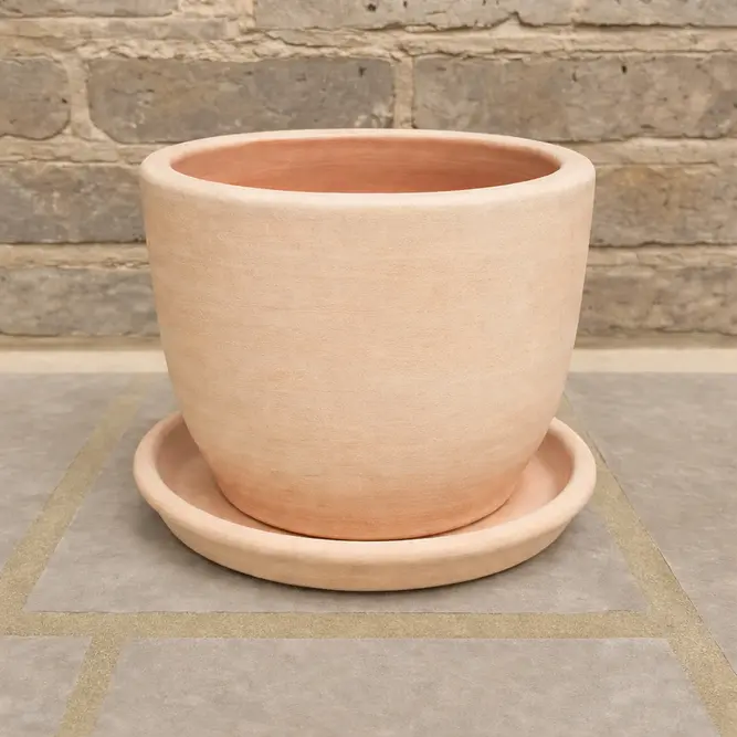 Whitewash Terracotta Saucer Large (D43cm) Handmade Outdoor Plant Pot Saucer - image 3