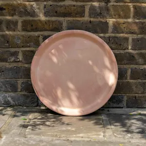 Whitewash Terracotta Saucer Large (D43cm) Handmade Outdoor Plant Pot Saucer