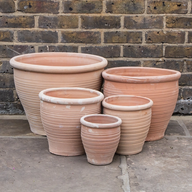 Whitewash Terracotta Stan A2 Planter (D49x38cm) Handmade Outdoor Plant Pot - image 1