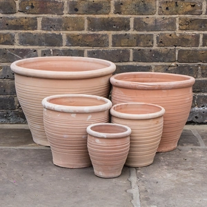 Whitewash Terracotta Stan A2 Planter (D49x38cm) Handmade Outdoor Plant Pot - image 1