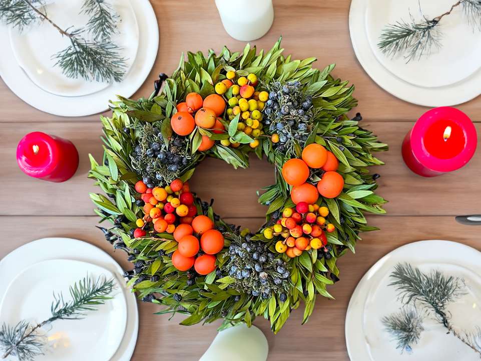 Fruit Wreaths at Boma